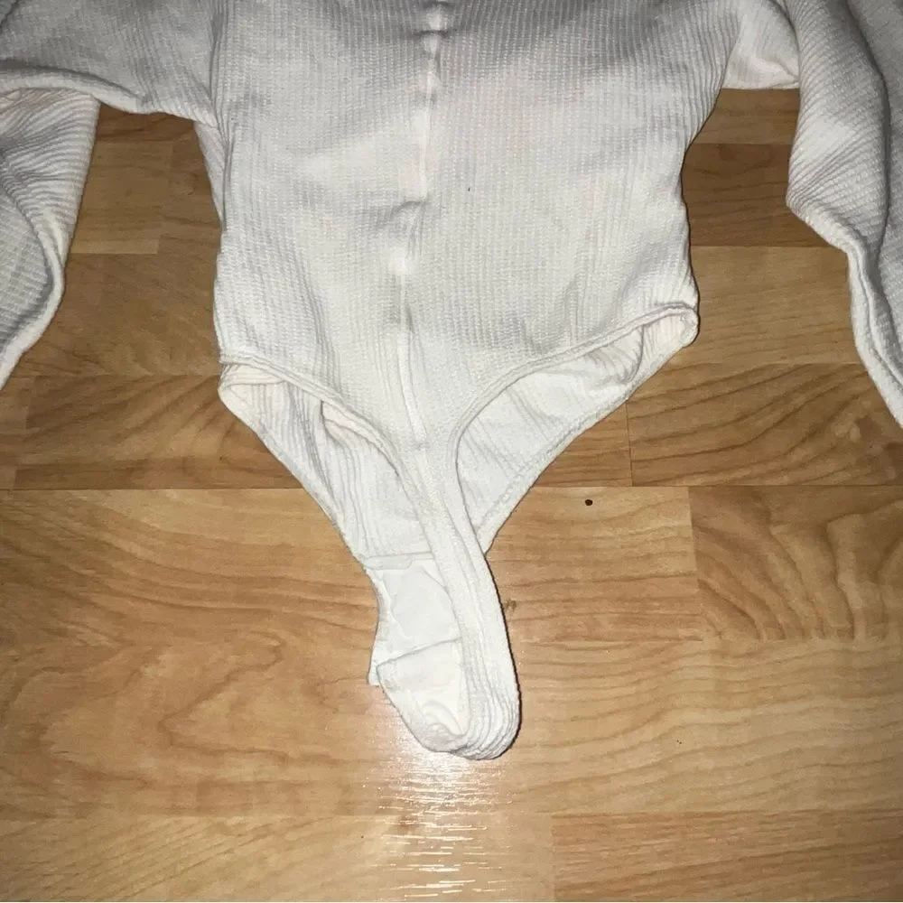 Intimately Free People Cream Long Sleeve Bodysuit